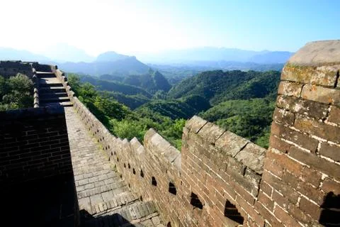 The Great Wall is in China. Stock Photos