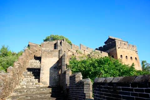 The Great Wall is in China. Stock Photos