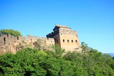The Great Wall is in China. Stock Photos
