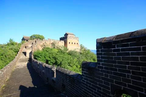 The Great Wall is in China. Stock Photos