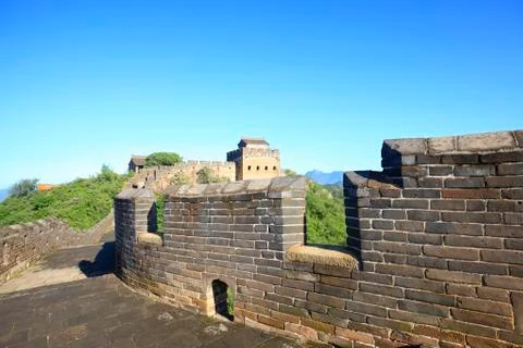 The Great Wall is in China. Stock Photos