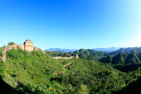 The Great Wall is in China. Stock Photos