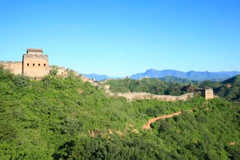 The Great Wall is in China. Stock Photos