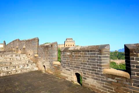 The Great Wall is in China. Stock Photos