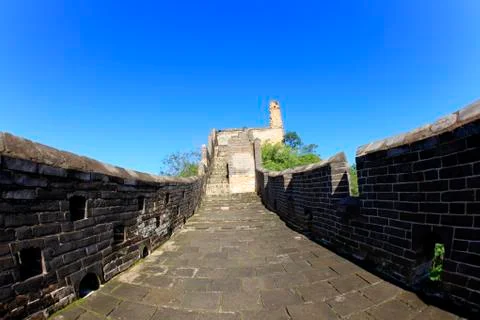 The Great Wall is in China. Stock Photos