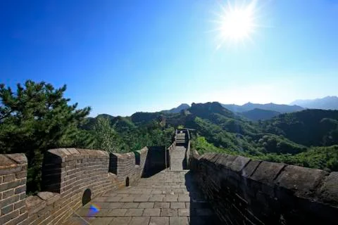 The Great Wall is in China. Stock Photos