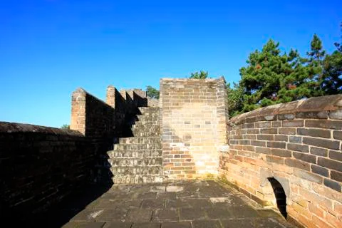 The Great Wall is in China. Stock Photos