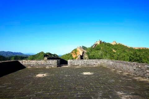 The Great Wall is in China. Stock Photos