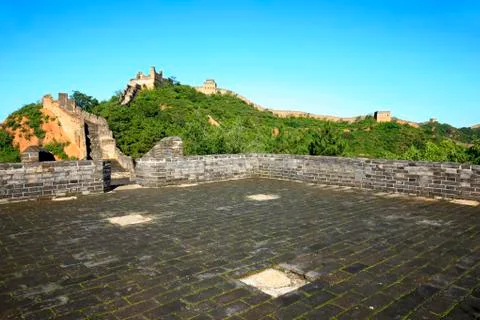 The Great Wall is in China. Stock Photos
