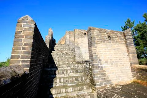 The Great Wall is in China. Stock Photos