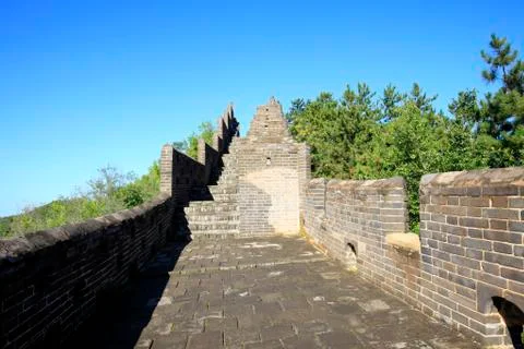 The Great Wall is in China. Stock Photos