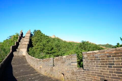 The Great Wall is in China. Stock Photos