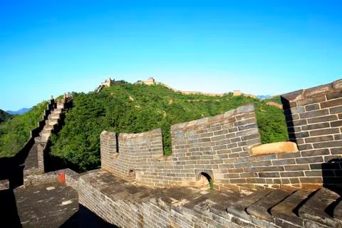 The Great Wall is in China. Stock Photos