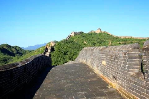 The Great Wall is in China. Stock Photos