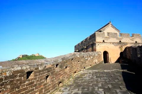 The Great Wall is in China. Stock Photos