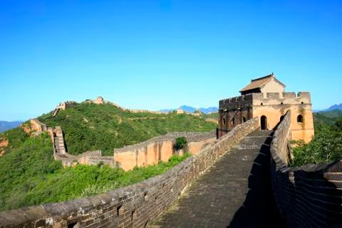 The Great Wall is in China. Stock Photos