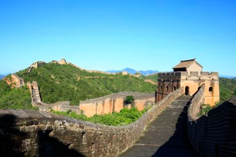 The Great Wall is in China. Stock Photos