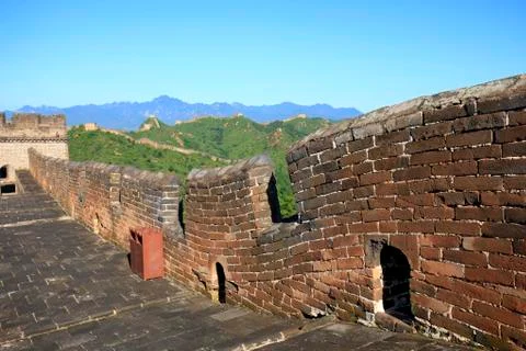 The Great Wall is in China. Stock Photos