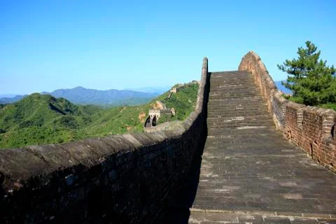 The Great Wall is in China. Stock Photos