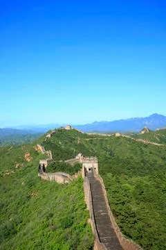The Great Wall is in China. Stock Photos