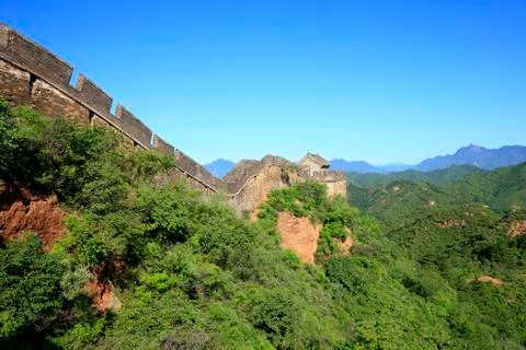 The Great Wall is in China. Stock Photos