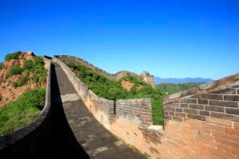 The Great Wall is in China. Stock Photos