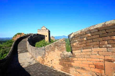 The Great Wall is in China. Stock Photos