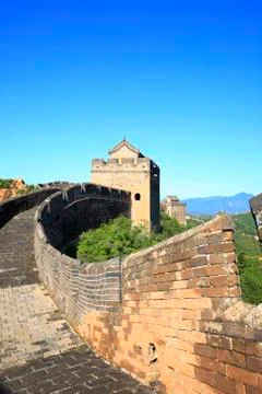 The Great Wall is in China. Stock Photos