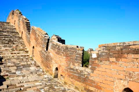 The Great Wall is in China. Stock Photos