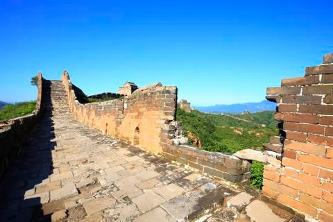 The Great Wall is in China. Stock Photos