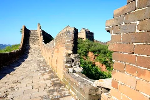 The Great Wall is in China. Stock Photos