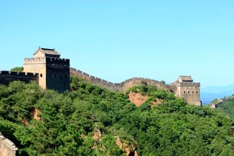 The Great Wall is in China. Stock Photos
