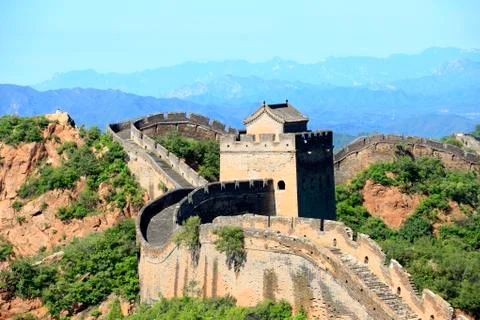 The Great Wall is in China. Stock Photos