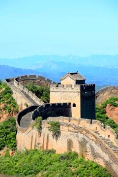 The Great Wall is in China. Stock Photos
