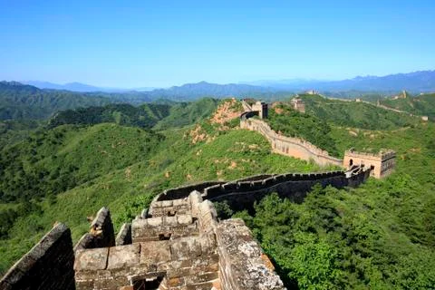 The Great Wall is in China. Stock Photos