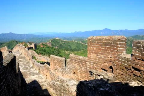 The Great Wall is in China. Stock Photos