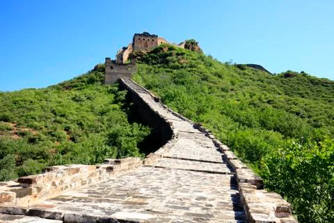 The Great Wall is in China. Stock Photos