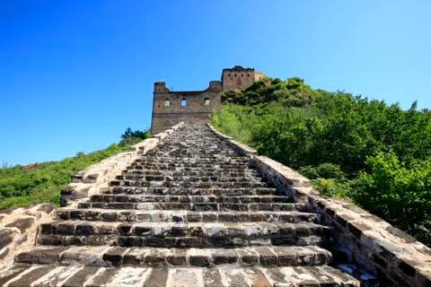 The Great Wall is in China. Stock Photos