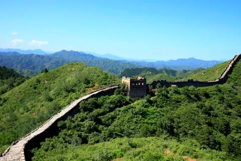 The Great Wall is in China. Stock Photos