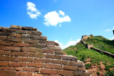 The Great Wall is in China. Stock Photos