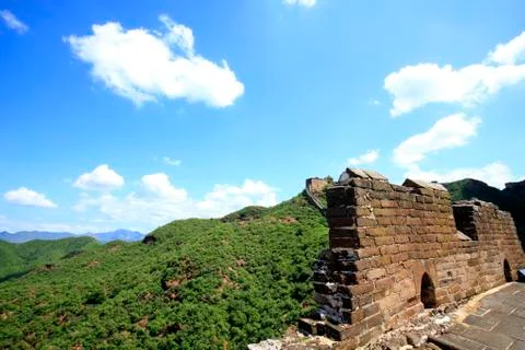 The Great Wall is in China. Stock Photos