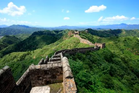 The Great Wall is in China. Stock Photos