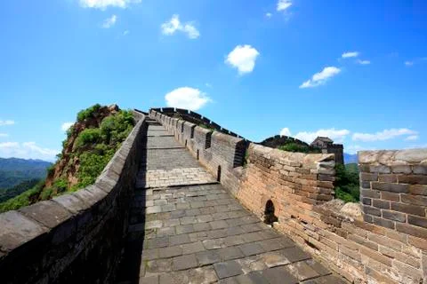 The Great Wall is in China. Stock Photos
