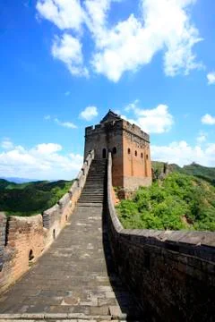 The Great Wall is in China. Stock Photos