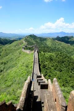 The Great Wall is in China. Stock Photos