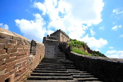 The Great Wall is in China. Stock Photos