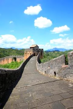 The Great Wall is in China. Stock Photos