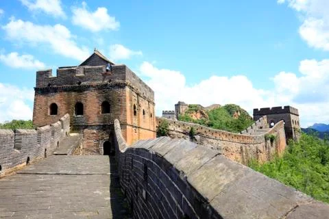 The Great Wall is in China. Stock Photos