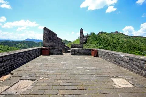 The Great Wall is in China. Stock Photos