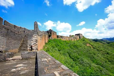 The Great Wall is in China. Stock Photos